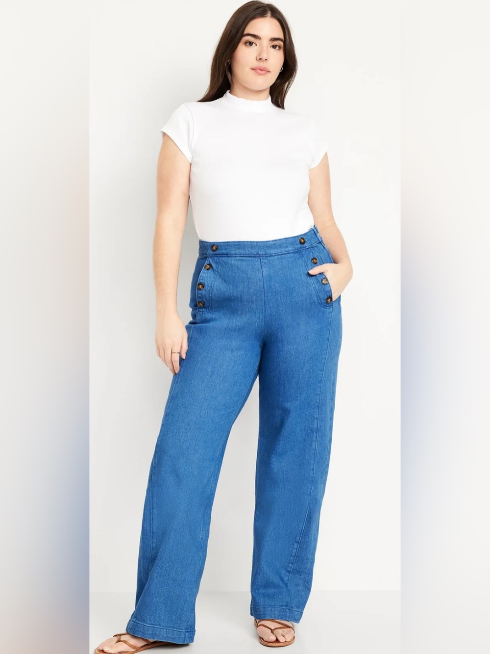 Old Navy Extra High-Waisted Sky-Hi Mariner Wide-Leg Jeans - Tall Length